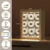 Donuts - Chocolade - Wit - Beige Light Box met kabel (Tafellamp) klein -USP_NL
