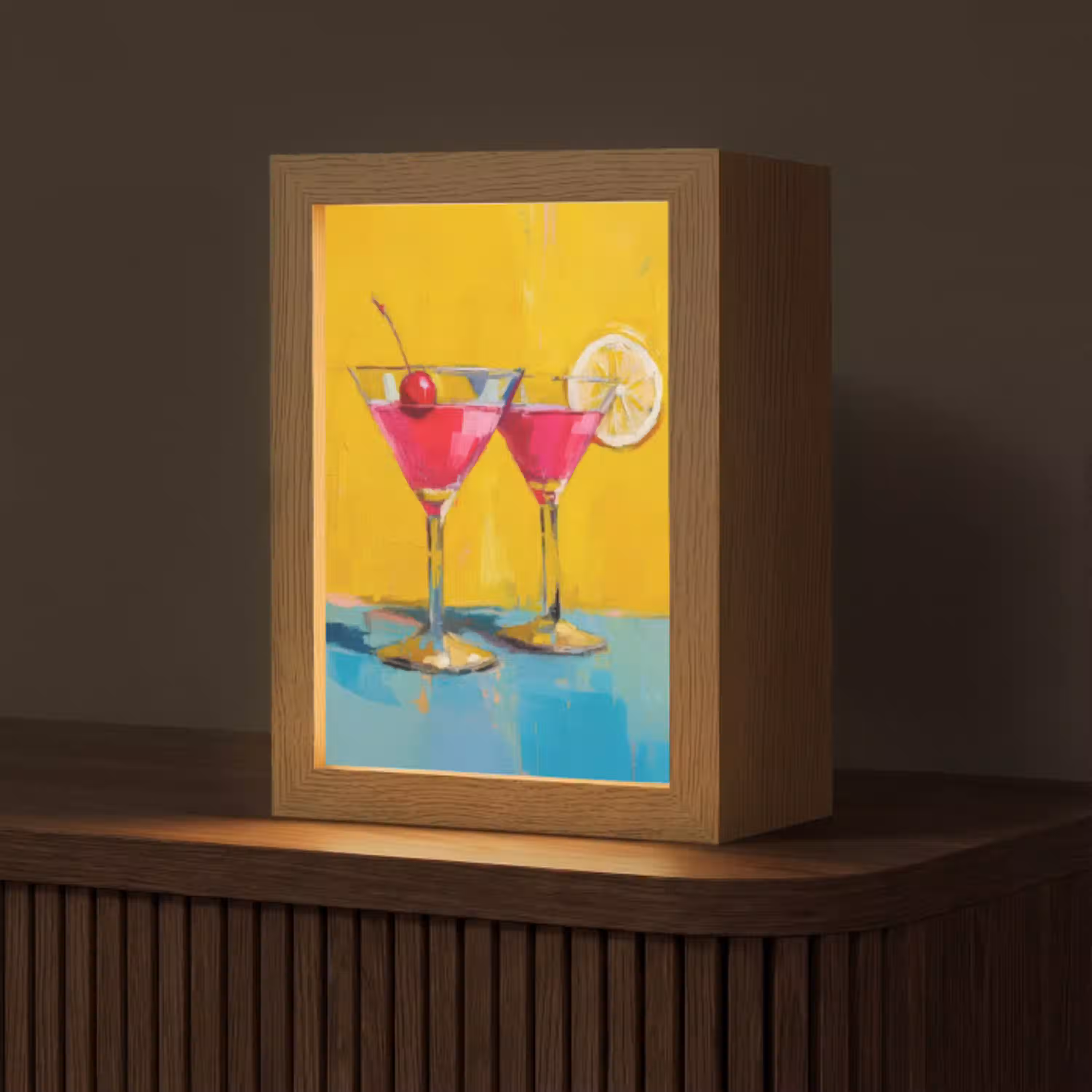Glazen - Cocktail - Citroen - Kers Light Box met kabel (Tafellamp) klein -z3d_website