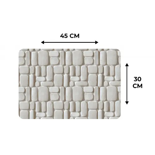 Reliëf - Structuur - Wit Placemat vinyl groot 368 -specs