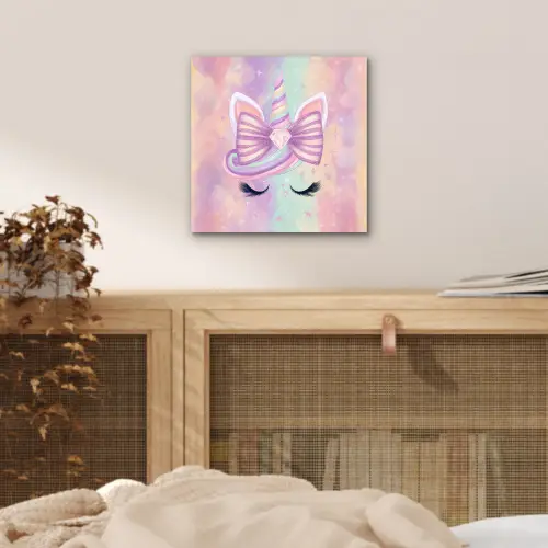 Eenhoorn - Glitters - Regenboog - Pastel aluminium wit klein -sfeer3