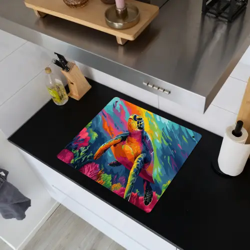 Koraal - Schildpad - Abstract - Water Inductie beschemer met haakjes middel -sfeer1