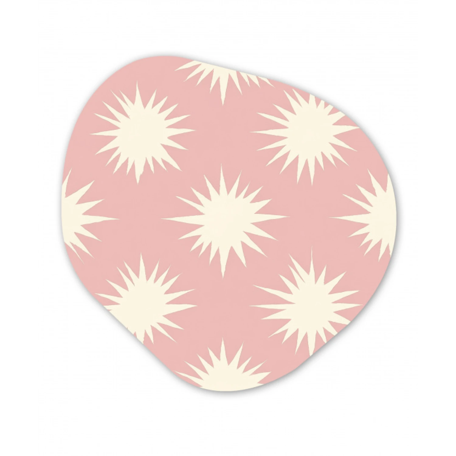 Zonnen - Patroon - Roze Wandcirkel Organisch Forex 3mm klein 629 -3d