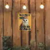 Geel - Uil - Vogel - Decoratie tuinposter los doek klein -sfeer1