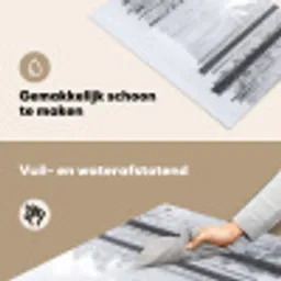 Bos - Sneeuw - Pad - Winter - Stilte Inductie beschemer met haakjes klein -ky-schoon-nl