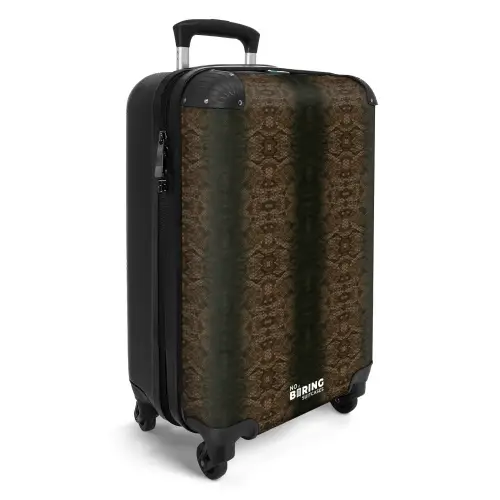 Bruin slangenhuid met symmetrische schubstructuur NBS - Handbagage koffer - Kinderen Unisex middel -productfoto_3d