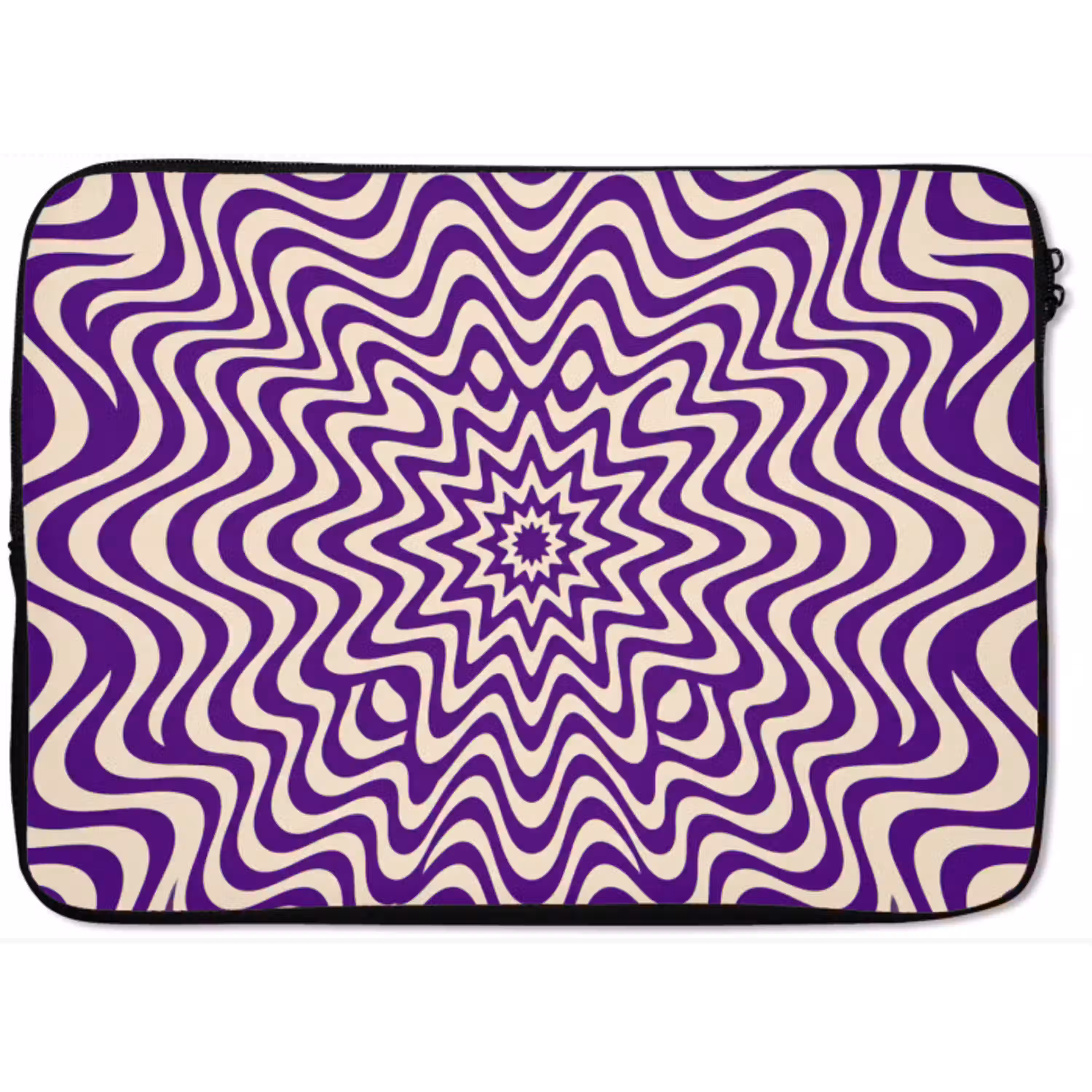 Abstract - Golven - Optisch - Modern - Paars laptophoes neopreen klein -zkaufland3dotto