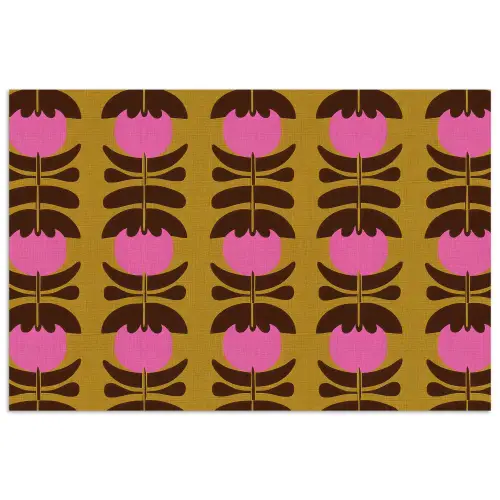 Abstract - Bloemen - Roze poster papier klein 62 -3d