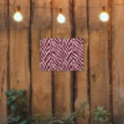 Zebra - Motief - Bordeaux - Rood tuinposter los doek klein 239 -sfeer1