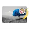 Boom - Natuur - Blauw - Zwart wit Placemat vinyl groot -zzzproduct_Kitchenyeah-website