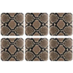 Slangenprint - Python - Bruin onderzetter kurk middel -zkaufland3dotto