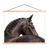 Portret - Paard - Elegant textielposter latten blank klein -3d