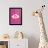 Girl power - Wolk - Roze fotolijst zwart zonder passe partout klein -usfeer4_kinderkamer