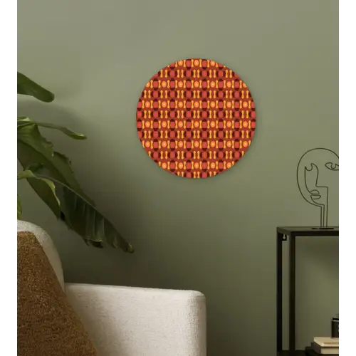 Retro - Disco - Hippie Wandcirkel kunststof plaat 5mm dik klein 188 -sfeer3