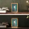 Parkiet - Turquoise - Quotes - Decoratie Light Box met kabel (Tafellamp) klein -sfeer3