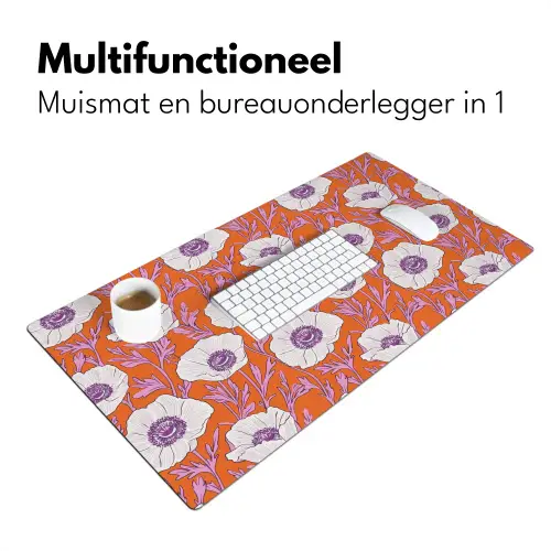 Bloemen - Grafisch - Oranje Muismat XXL klein 681 -sfeer4