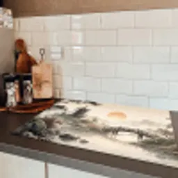 Azië - Landschap - Kleurrijk Inductie beschermer vinyl 3mm klein -sfeer3