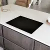 Beton print - Industrieel - Zwart Inductie beschermer vinyl 3mm klein -sfeer8