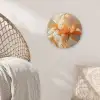 Close up - Oranje - Iris Wandcirkel plexiglas klein -sfeer5