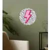 Bliksem - Roze - Stippen Wandcirkel behangsticker klein -sfeer2