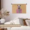 Panda - Pak - Zonnebril - Blauw Wandkleed katoen klein -sfeer1