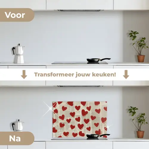 Hartjes - Krant - Loveyou keuken achterwand spatscherm klein -voor_na_NL