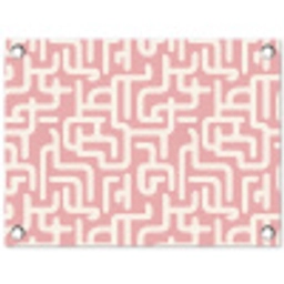 Doolhofpatroon - Roze - Wit - Abstract tuinposter los doek klein 239 -3d
