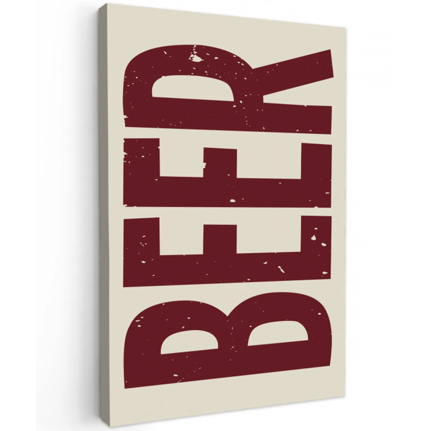 Japandi - Beer - Red - Retro Tuinposter op houten frame 2 cm dik klein -3d