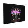 Neon - Vaas - Bloemen Tuinposter op houten frame 2 cm dik klein -3d