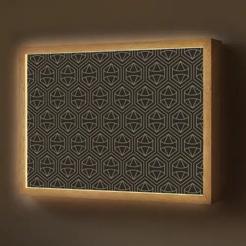 Goud - Zwart - Diamant Light Box met batterij (Wandlamp) middel 907 -z3d_website