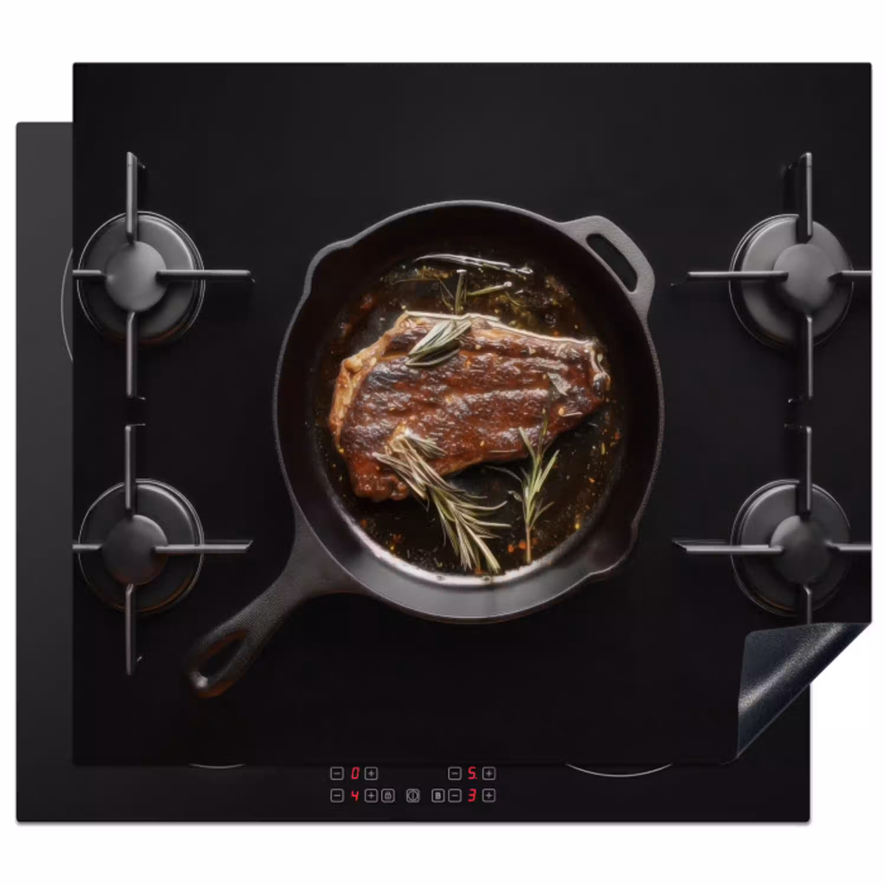 Fornuis - Koken - Vlees Inductie beschermer vinyl 3mm middel -3d