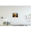 Mozaïek - Zon - Landschap - Dorp textielposter latten blank klein -kinderkamer