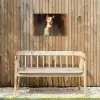 Kat - Geschilderd - Artistiek - Wit Tuinposter op houten frame 2 cm dik klein -sfeer4