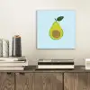 Avocado - Illustratie - Groene - Vrucht aluminium wit klein -sfeer1