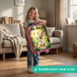 Konijn - Zonlicht - Sprookjesachtig - Vlinder Kinderkoffer - Roze klein -sfeer2_DE