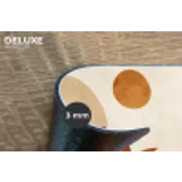 Vormen - Rond - Bladeren - Beige Placemat vinyl groot -closeup