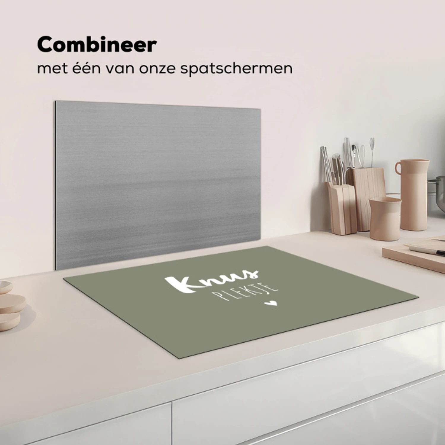 Spreuken - Knus plekje - Tekst - Zomer Inductie beschermer vinyl 3mm klein -wsfeer7_website