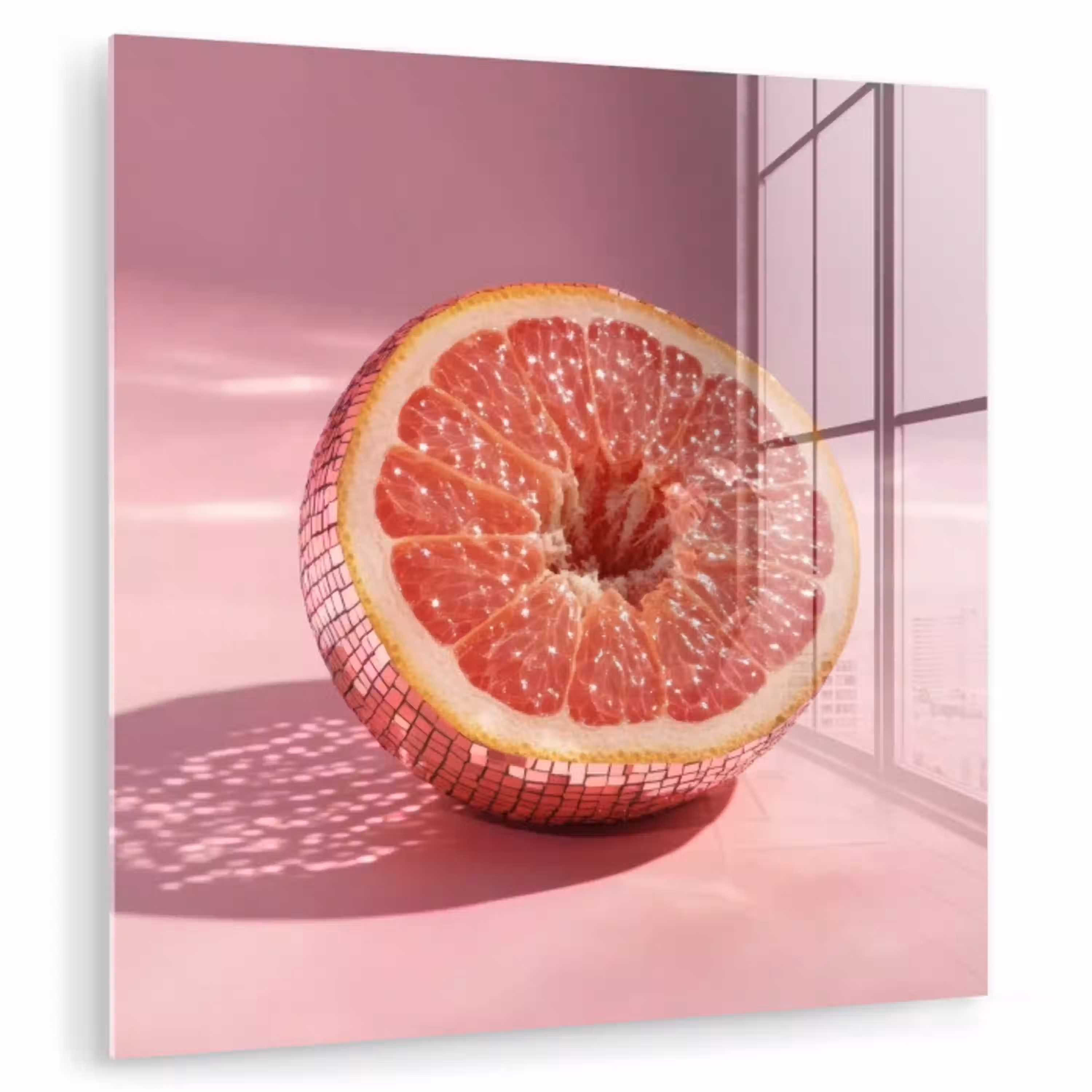 Grapefruit - Roze - Disco - Shiny plexiglas 5mm klein -zzzproduct_nieuw