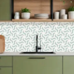 Patronen - Abstract - Groen - Geometrie keuken achterwand 2 middel 871 -sfeer3