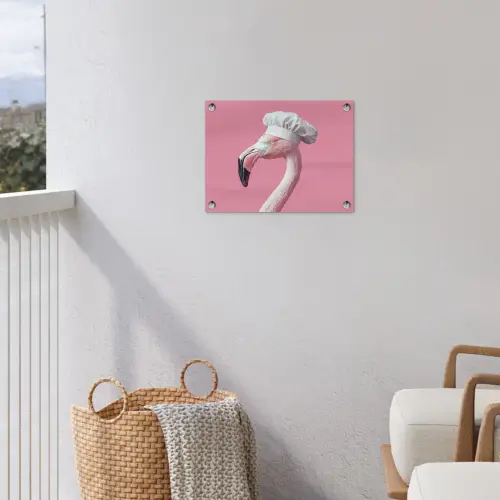 Flamingo - Roze - Koksmuts - Vogel tuinposter los doek klein -sfeer8