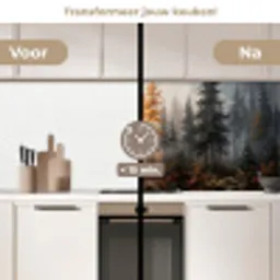 Bospad - Herfstbladeren - Natuur - Schilderachtig - Oranje keuken achterwand 2 middel -voor-na2_NL