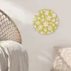 Bloemen - Roze - Getekend - Patroon Wandcirkel kunststof plaat 5mm dik klein -sfeer5