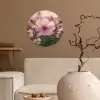 Bloemen - Paars - Wazig Wandcirkel behangsticker klein -sfeer1