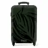 Grote bladeren in zwart met donkergroen NBS - Handbagage koffer - Kinderen Unisex middel -productfoto_recht