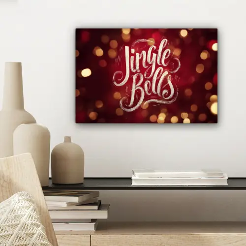 Jingle - Bells - Kerst - Rood canvas 2cm klein -sfeer6