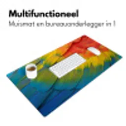 Veren - Ara - Kleurrijk Muismat XXL klein -sfeer4
