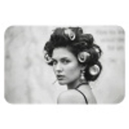 Edgy - Vrouw - Zwart - Wit WCmat klein -3d