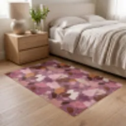 Bloem - Patroon - Roze Vloerkleed Rechthoek klein 1091 -atmosphere_sfeer3_global