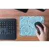 Water - Blauw - bubbels muismat rubber klein -toetsenbord