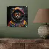 Kat - Jas - Graffiti - Bril - Zwart plexiglas 5mm klein -sfeer3