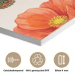 Vlinders - Klaprozen - Illustratie - Kleurrijk PET vilt klein -closeup_NL
